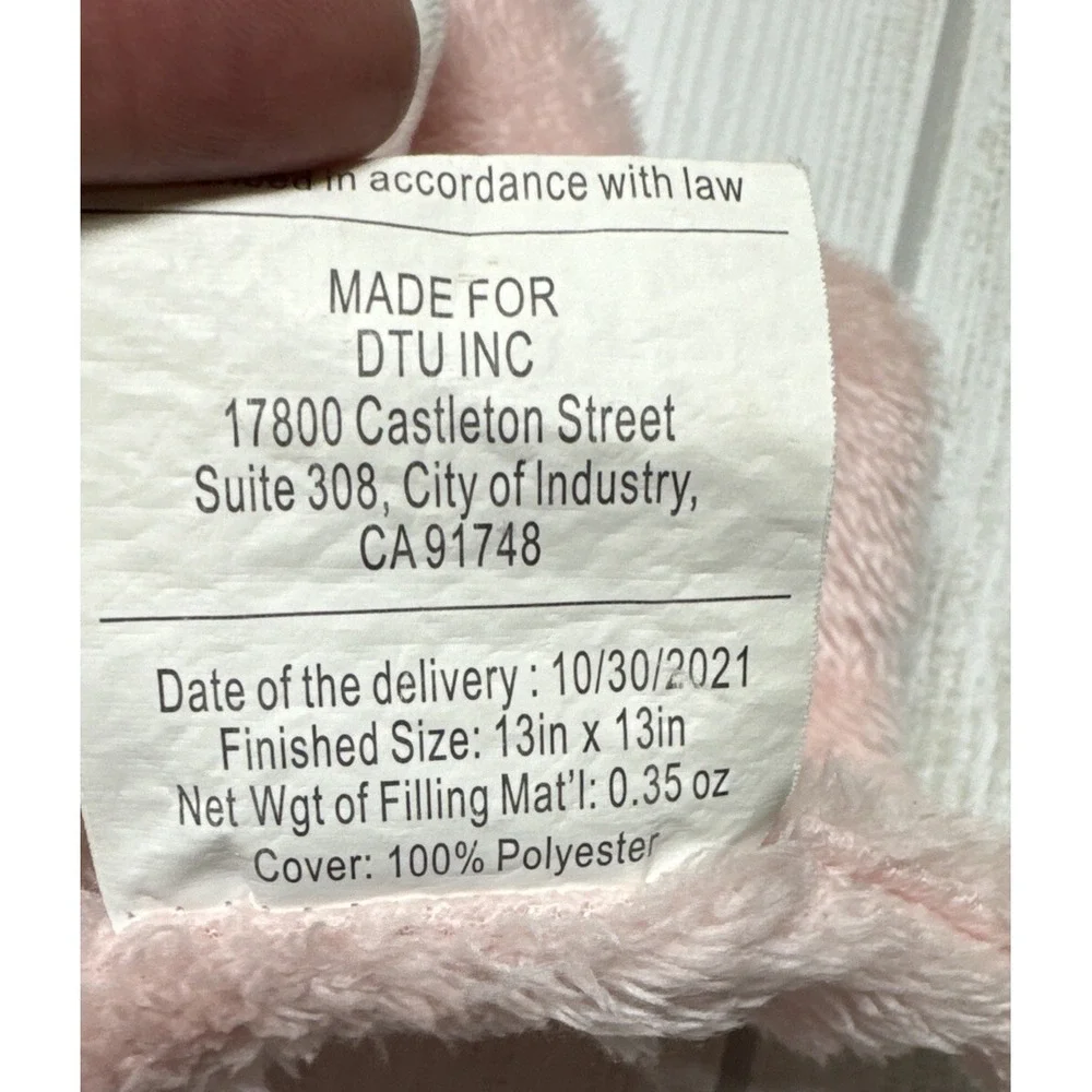 DTU Pink Unicorn Lovey Baby Girl Security Blanket Soft Fleece Gold Horn 12